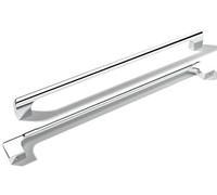 monti hardware | 1 Pack Polished Chrome 10 Inch Hole Center | Solid Metal Cabinet Handles Bathroom Home Decor Drawer Pulls | Stainless Metal Kitchen Cabinet Handles | Etna Collection