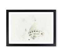 Montmartre Paris in France in Abstract Framed Print | A2 Black Framed Wall Art | Ready to Hang | Abstract Fantasy Picture | Living Room Bedroom Lounge Office