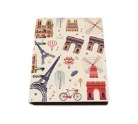 Montmartre Windmill A5 Notebook, Pu Leather Notebooks A5, Lined Paper Aesthetic Notebook 180Pages/90Sheets, School Books for Dairy, Notes Book for Home, Revision Supplies Journal Diary