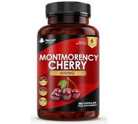 Montmorency Cherry 6000mg - 360 Capsules High Strength Concentrate - Natural Tart Cherry Vegan Supplements (not Tablets or Powder) - Non-GMO, 6 Months Supply - (2 per Serving) Made in The UK