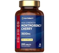 Montmorency Cherry Tablets 3600mg | 200 Count | 50:1 Natural Tart Cherry Extract | High Strength Vegan Concentrate | by Horbaach