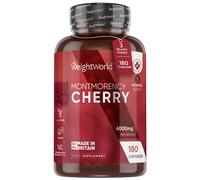 Weight World Supplement Montmorency Cherry Capsules 6000mg - 180 Capsules, 3-Month, Vegan & Non-GMO