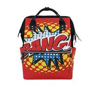MONTOJ Amazing BANG! Comic Word Canvas Backpack Travel Campus Backpack