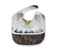 MONTOJ Angry Bald Eagle Baby Girl Drool Bibs for Drooling and Teething Baby Boy Teething Bibs for 6-24 Months