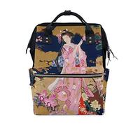 MONTOJ Awesome Japanese Geisha Girl canvas Travel bag Campus Backpack