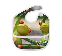 MONTOJ Awesome Two Frog Yoga Baby Girl Drool Bibs for Drooling and Teething Baby Boy Teething Bibs for 6-24 Months