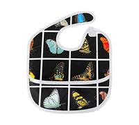 MONTOJ Beautiful Colorful Butterflies Baby Girl Drool Bibs for Drooling and Teething Baby Boy Teething Bibs for 6-24 Months