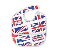 MONTOJ British Flag Baby Boy Baby Girl Teething Bibs Feeder Bib for 6-24 Months Waterproof, Washable