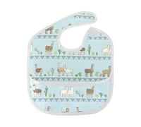 MONTOJ Cartoon Alpaca Baby Boy Baby Girl Teething Bibs Feeder Bib for 6-24 Months Waterproof, Washable