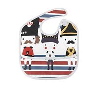 MONTOJ Cartoon British Soldier Baby Boy Baby Girl Teething Bibs Feeder Bib for 6-24 Months Waterproof, Washable