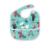MONTOJ Christmas Animals Baby Boy Baby Girl Teething Bibs Feeder Bib for 6-24 Months Waterproof, Washable
