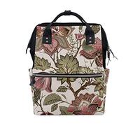 MONTOJ Classical Vintage Flowers Pattern canvas Travel bag Campus Backpack