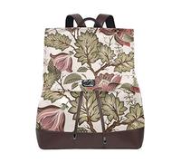 MONTOJ Classical Vintage Flowers Pattern leather Travel bag Campus Backpack