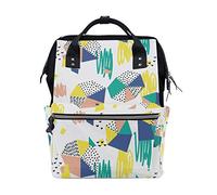 MONTOJ Color Abstract Stone Scribble canvas Travel bag Campus Backpack