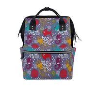 MONTOJ Color Hand Painted Marine Benthos canvas Travel bag Campus Backpack