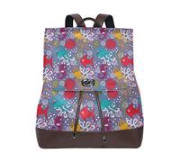 MONTOJ Color Hand Painted Marine Benthos leather Travel bag Campus Backpack