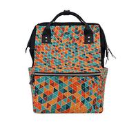 MONTOJ Color Twisty Mosaic canvas Travel bag Campus Backpack