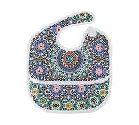 MONTOJ Colorful Traditional Arabic Circle Baby Girl Drool Bibs for Drooling and Teething Baby Boy Teething Bibs for 6-24 Months