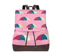 MONTOJ Colorful Umbrella Patters leather Travel bag Campus Backpack