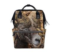 MONTOJ Cool Big Horn Ram canvas Travel bag Campus Backpack