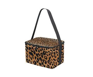 MONTOJ Cool Leopard Pattern Insulated Lunch Box Cooler Bag
