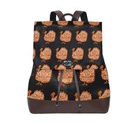 MONTOJ Cool Turkey Happy Thanksgiving leather Travel bag Campus Backpack