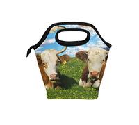 MONTOJ Cows On Grass Picture Lunch Bag Adult Cooler Bag Ice Pack