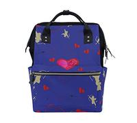 MONTOJ Cupids And Hearts Canvas Backpack Travel Campus Backpack