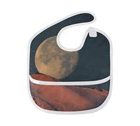 MONTOJ Full Moon Baby Boy Baby Girl Teething Bibs Feeder Bib for 6-24 Months Waterproof, Washable