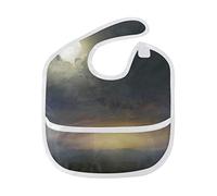 MONTOJ Full Moon Night Baby Boy Baby Girl Teething Bibs Feeder Bib for 6-24 Months Waterproof, Washable