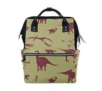 MONTOJ Green Dinosaur Wallpaper Canvas Backpack Travel Campus Backpack