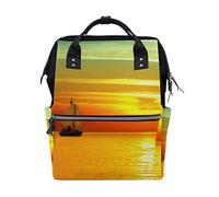MONTOJ Hot Colors Of The Sun Beautiful Sunset Pattern Canvas Backpack Travel Campus Backpack