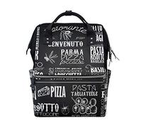 MONTOJ Italy Art Word Canvas Backpack Travel Campus Backpack