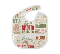 MONTOJ Italy Gourmet Art Baby Boy Baby Girl Teething Bibs Feeder Bib for 6-24 Months Waterproof, Washable