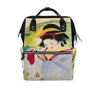 MONTOJ Japanese Geisha Canvas Backpack Travel Campus Backpack