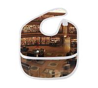 MONTOJ Library Baby Boy Baby Girl Teething Bibs Feeder Bib for 6-24 Months Waterproof, Washable