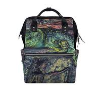 MONTOJ Lizard Lie On Stone canvas Travel bag Campus Backpack