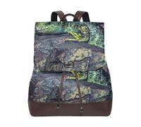 MONTOJ Lizard Lie On Stone leather Travel bag Campus Backpack
