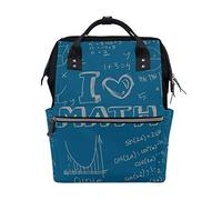 MONTOJ Love Math Canvas Backpack Travel Campus Backpack
