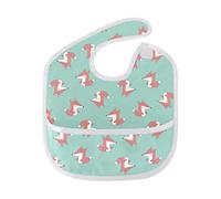 MONTOJ Lovely Red Fox Baby Boy Baby Girl Teething Bibs Feeder Bib for 6-24 Months Waterproof, Washable