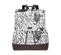 MONTOJ Marine Benthos Art Sketching leather Travel bag Campus Backpack