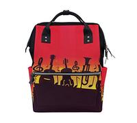 MONTOJ Musical Instrument Violin Canvas Backpack Travel Campus Backpack