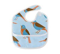MONTOJ Nightingale Baby Boy Baby Girl Teething Bibs Feeder Bib for 6-24 Months Waterproof, Washable