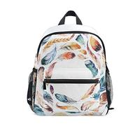 MONTOJ Painted Feather Circle Bookbag Travel bag Packable School Daypack