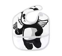 MONTOJ Panda Angel Baby Boy Baby Girl Teething Bibs Feeder Bib for 6-24 Months Waterproof, Washable