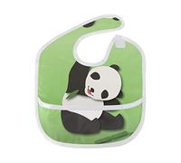 MONTOJ Panda Baby Boy Baby Girl Teething Bibs Feeder Bib for 6-24 Months Waterproof, Washable