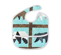 MONTOJ Panda Pattern Baby Boy Baby Girl Teething Bibs Feeder Bib for 6-24 Months Waterproof, Washable