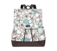 MONTOJ Plum Blossom Pattern leather Travel bag Campus Backpack