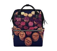 MONTOJ Red Wine Corks Love Heart Canvas Backpack Travel Campus Backpack