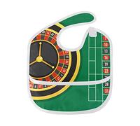 MONTOJ Roulette Table Baby Boy Baby Girl Teething Bibs Feeder Bib for 6-24 Months Waterproof, Washable